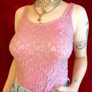 pink lace tank!
